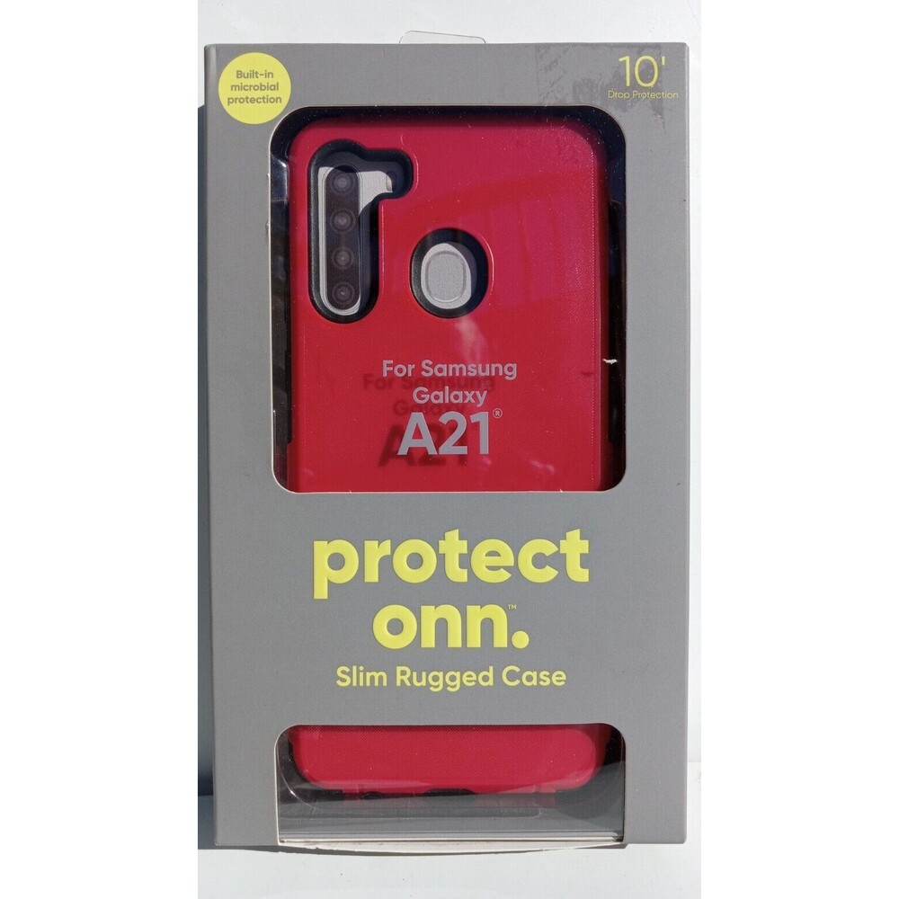 Onn Slim Rugged Phone Case for Samsung A21, New